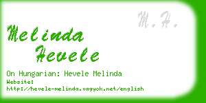 melinda hevele business card
